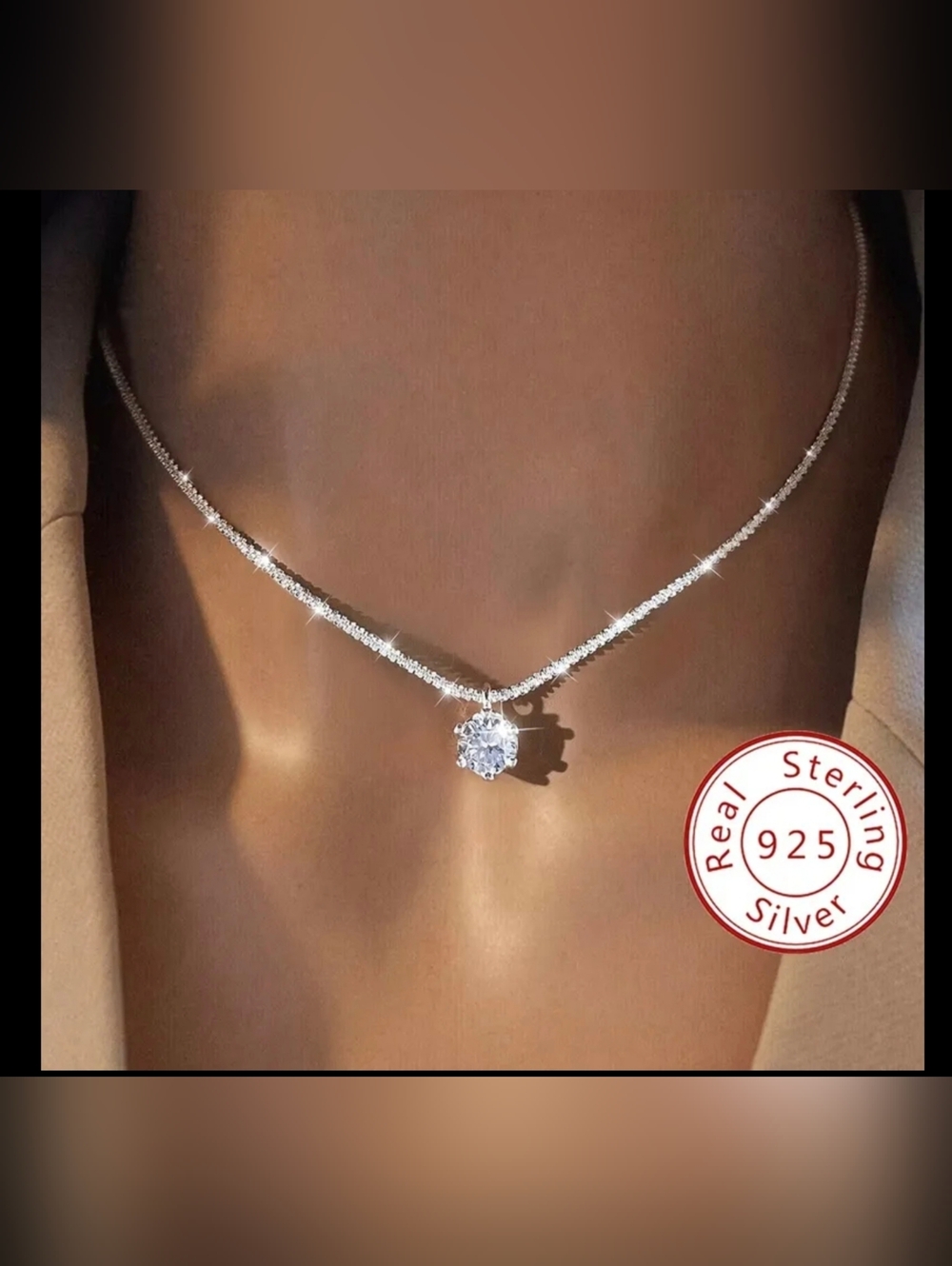 Moissanite Pendant Necklace (1 CT) — Exquisite 925 Sterling Silver